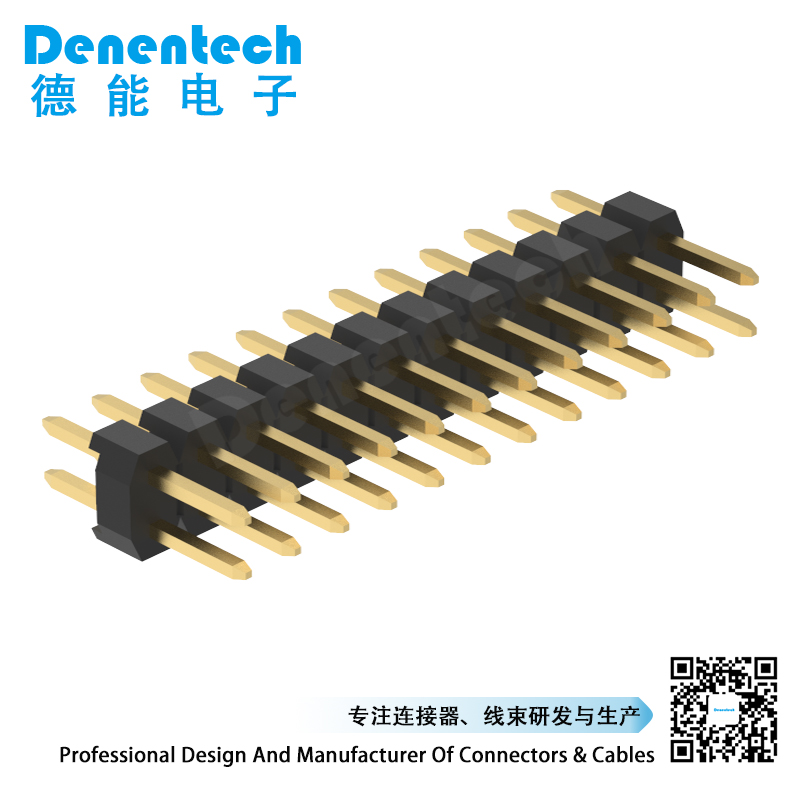 Denentech 2.0mm pin header dual row straight round female pin header